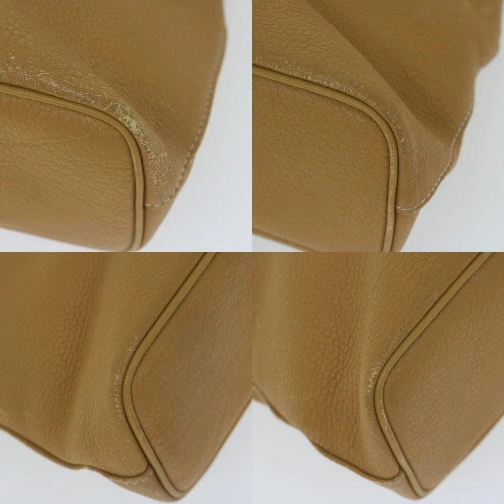 Burberry Leather Tote Bag Beige